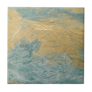Copper Turquoise Faux Finish Tile
