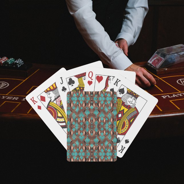 Copper Turquoise Pattern Playing Cards (Creator Uploaded)