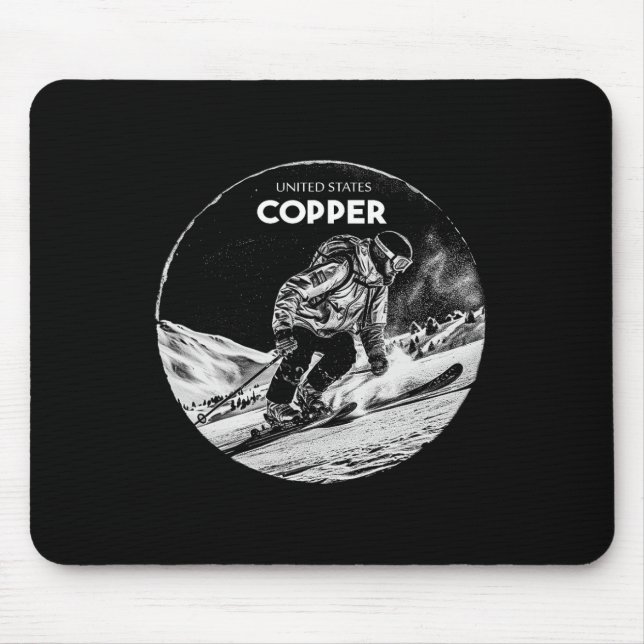 Copper United States Ski Skiing Skier _2  Mouse Mat (Front)