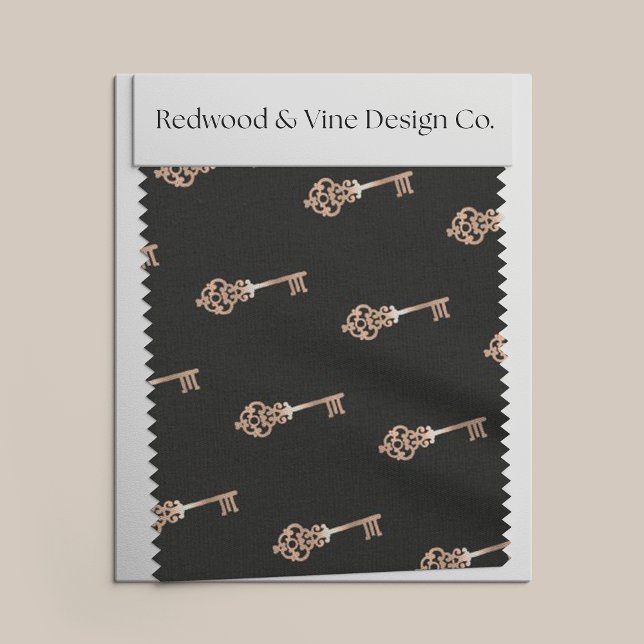 Copper | Vintage Key Pattern Fabric (Creator Uploaded)