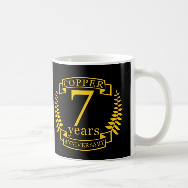Copper wedding anniversary 7  years coffee mug (Right)