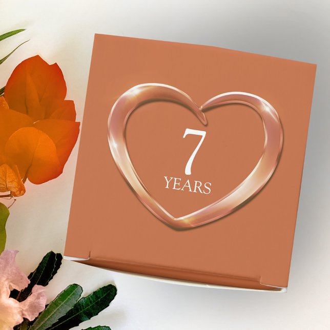 Copper wedding anniversary heart favour box (Creator Uploaded)