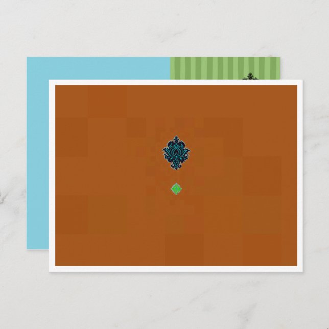 Copper With Border Postcard Template (Front/Back)