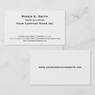 Copperplate Classic Simplicity is Elegant Business Card