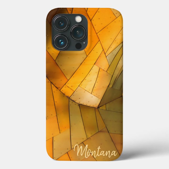 Coppery Brass Sheet Metal Abstract Case-Mate iPhone Case (Back)