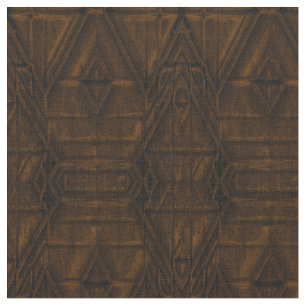Coppery Steampunk Pyramid Design Fabric