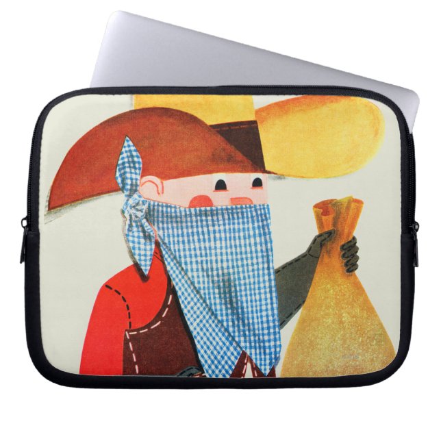 Cops and Robbers Laptop Sleeve (Front)