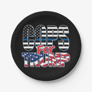 Cops for Trump - Trump 2020 Paper Plate