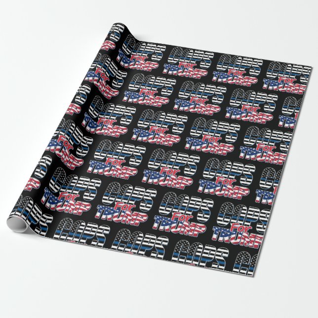 Cops For Trump Wrapping Paper (Unrolled)