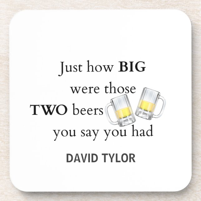 Cops Joke, How big.. Coaster (Front)