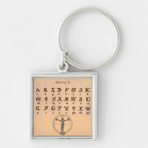 Coptic Alphabet Key Ring