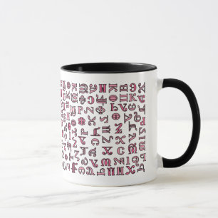 Coptic alphabet mug
