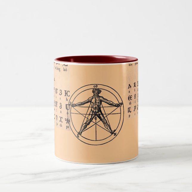 Coptic Alphabet Two-Tone Coffee Mug (Center)
