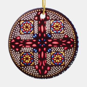 COPTIC CROSS CERAMIC TREE DECORATION