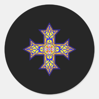 Coptic Cross Classic Round Sticker