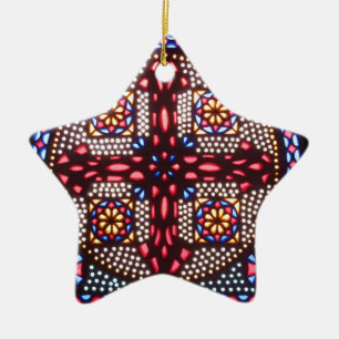 COPTIC CROSS colourful and beautiful Ceramic Tree Decoration