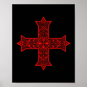 Coptic Cross Coptic Orthodox Church Eastern Christ Poster