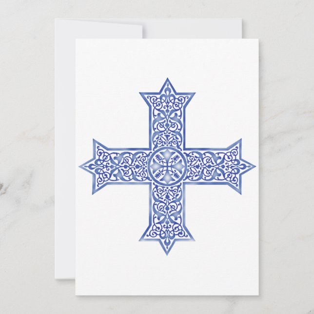 Coptic cross invitation (Front)