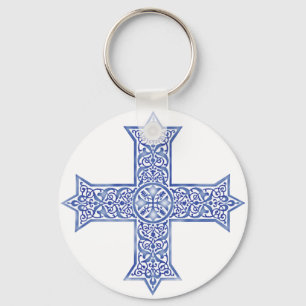 Coptic cross key ring