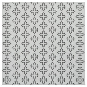 Coptic Cross Outline Pattern Fabric