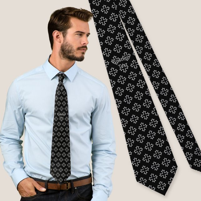 Coptic Cross Outline Pattern Tie (Creator Uploaded)
