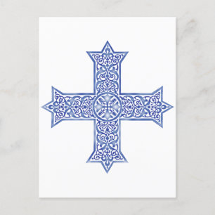 Coptic cross postcard