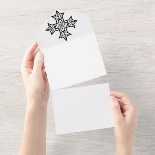 Coptic Cross Premium Fine Art All In One Invitation