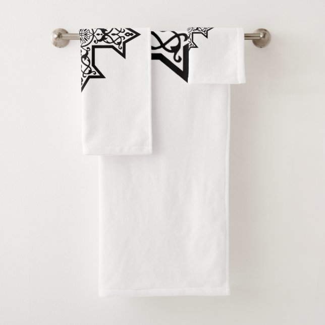 Coptic Cross Premium Fine Art Bath Towel Set (Insitu)