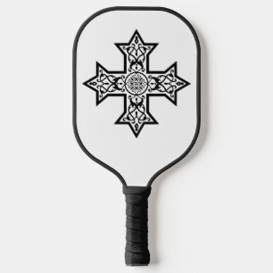 Coptic Cross Premium Fine Art Pickleball Paddle