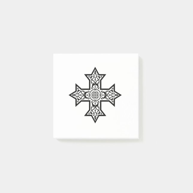 Coptic Cross Premium Fine Art Post-it Notes (Front)