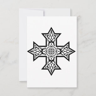 Coptic Cross Premium Fine Art Thank You Card