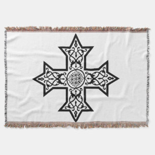 Coptic Cross Premium Fine Art Throw Blanket