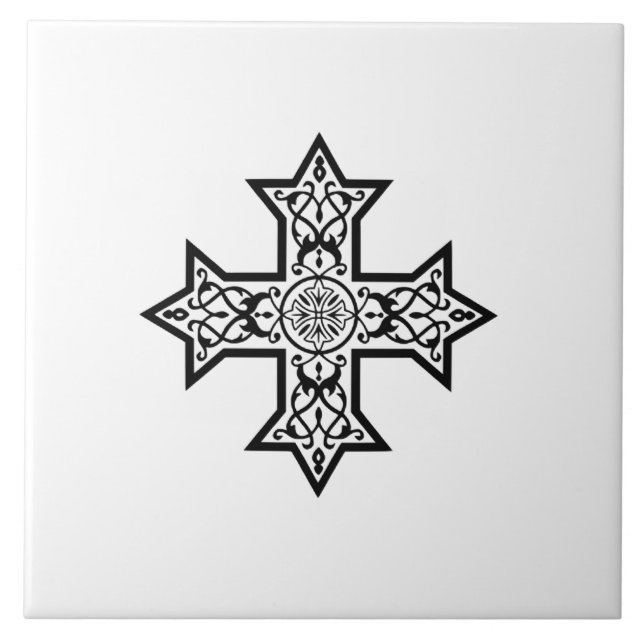 Coptic Cross Premium Fine Art Tile (Front)