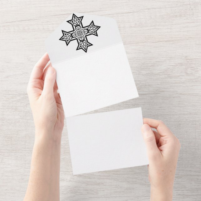 Coptic Cross Symbol of Egyptian Christianity All In One Invitation (Tearaway)