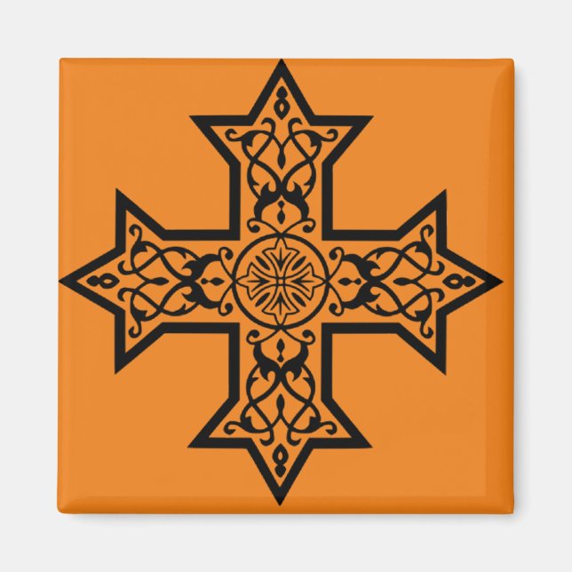 Coptic Cross Symbol of Egyptian Christianity Magnet (Front)