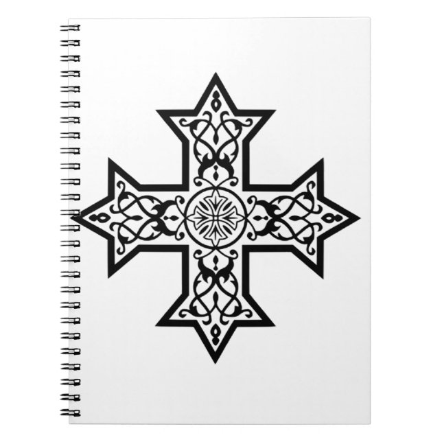 Coptic Cross Symbol of Egyptian Christianity Notebook (Front)