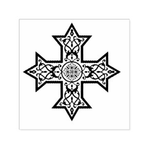 Coptic Cross Symbol of Egyptian Christianity Self-inking Stamp
