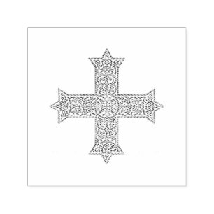Coptic Cross Symbol of Egyptian Christianity Self-inking Stamp