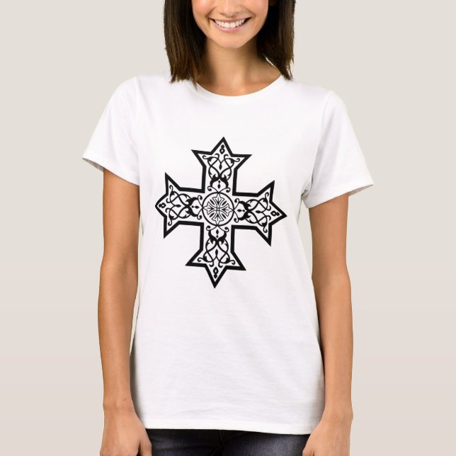 Coptic Cross Symbol of Egyptian Christianity T-Shirt (Front)