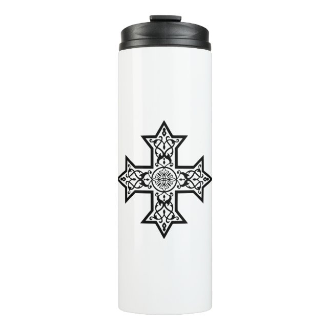 Coptic Cross Symbol of Egyptian Christianity Thermal Tumbler (Front)