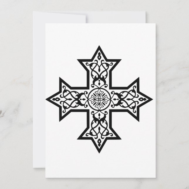 Coptic Cross Thank You Card (Front)