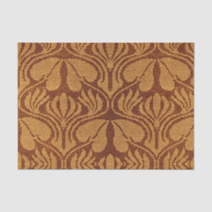 Coptic embroidery pattern - Orange leaves Tissue Paper