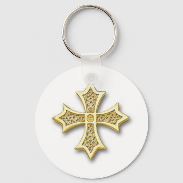 Coptic Orthodox Cross Key Chain (Front)