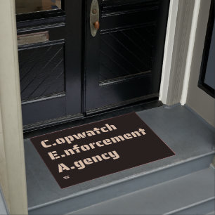 "COPWATCH ENFORCEMENT AGENCY" funny police Doormat
