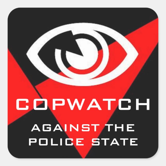 copwatch square sticker (Front)