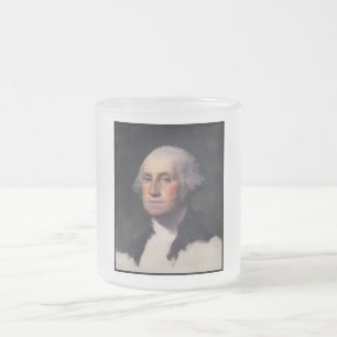 Copy Anthaeneum George Washington, Gilbert Stuart  Frosted Glass Coffee Mug