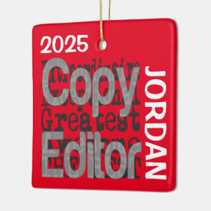 Copy Editor Extraordinaire CUSTOM Ceramic Ornament