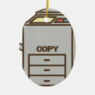 Copy Machine Ceramic Tree Decoration