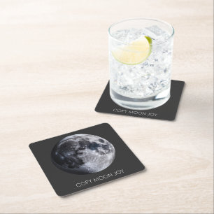 Copy Moon Joy Square Paper Coaster