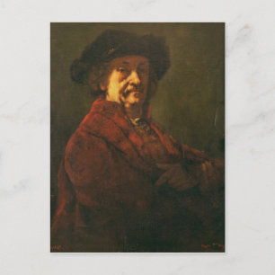 Copy of a Rembrandt Self Portrait, 1869 Postcard